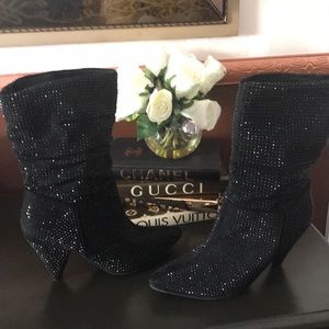 Black Report Studded Boots Sz 10